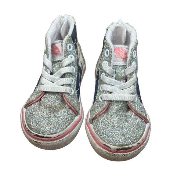 HP: VANS Digi Unicorn‎ Sk8-Hi Zip Glitter Girls Shoes - Toddler 4.0 - Picture 4 of 9